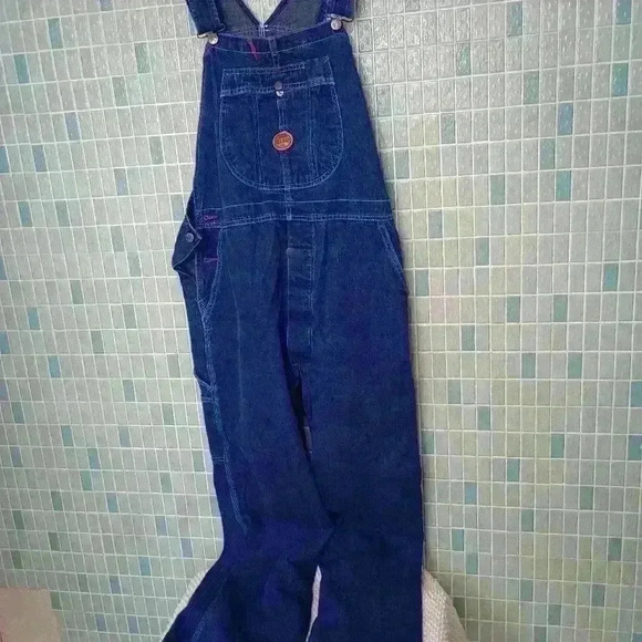 Red Kap Blue Jean Cotton Overalls with Red thread - Picture 3 of 12